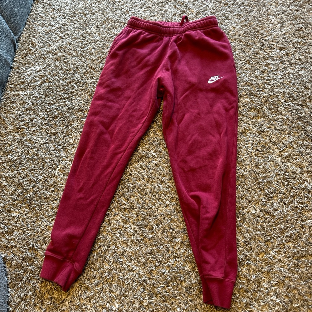 Dark Red Nike Sweatpants